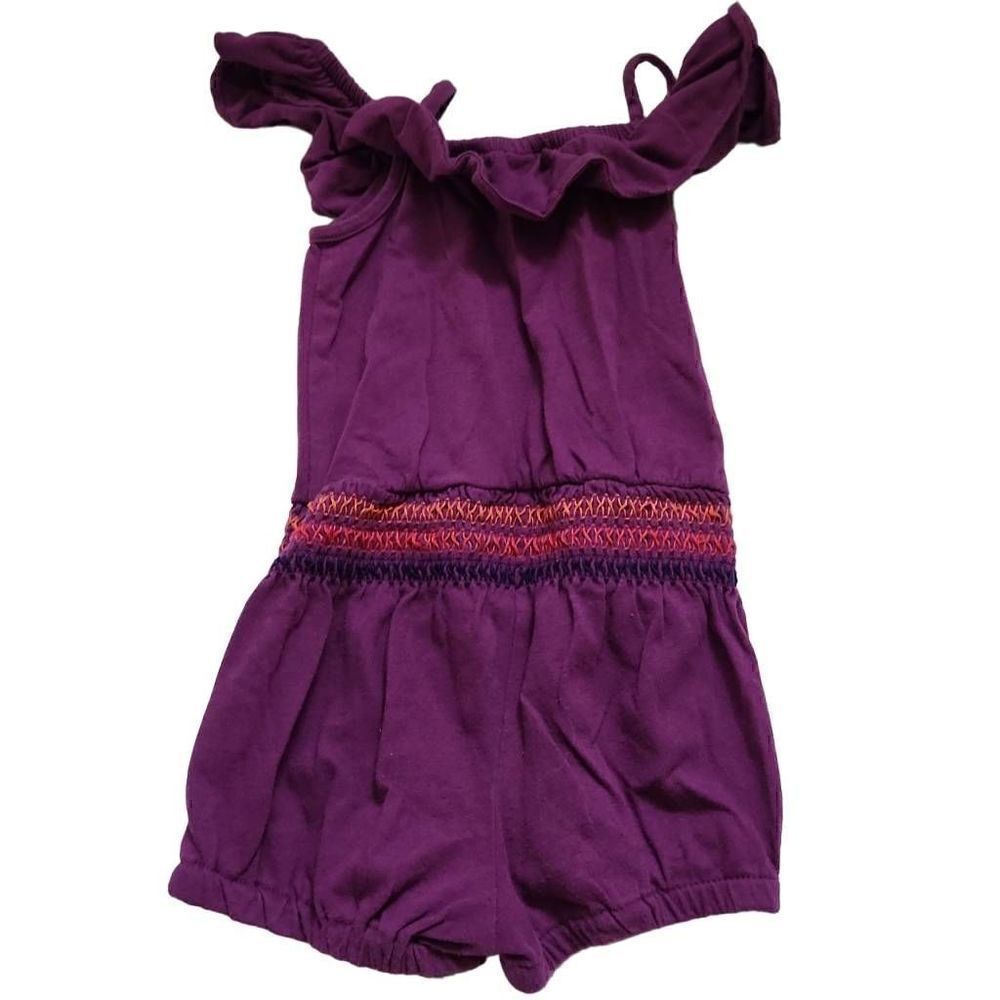 BabyGap Girls Purple Cold Shoulder Romper - Size 3 Years